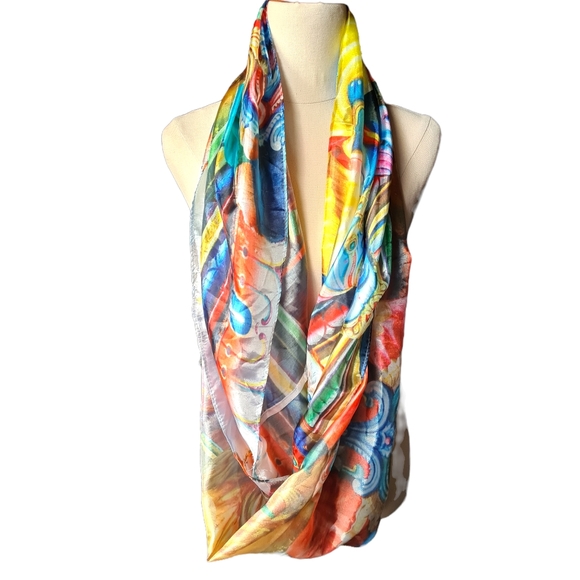 Sly Collective Accessories - SLY Collective Bright & Colourful Lightweight Patterned Snood Scarf